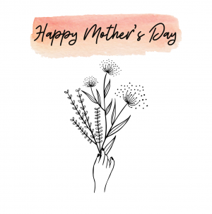 Line Flower Mother's Day Card