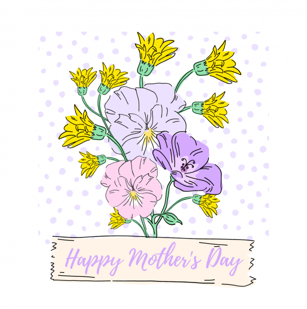 Dots & Flowers Mother's Day Card