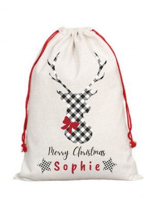 Personalised Stag / Reindeer Christmas Sack