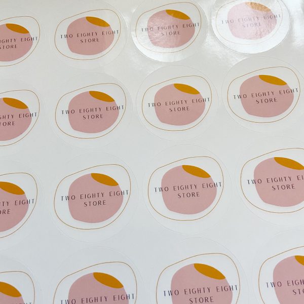 45mm Round Gloss Stickers for logo or label