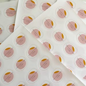 45mm Round Gloss Stickers for logo or label
