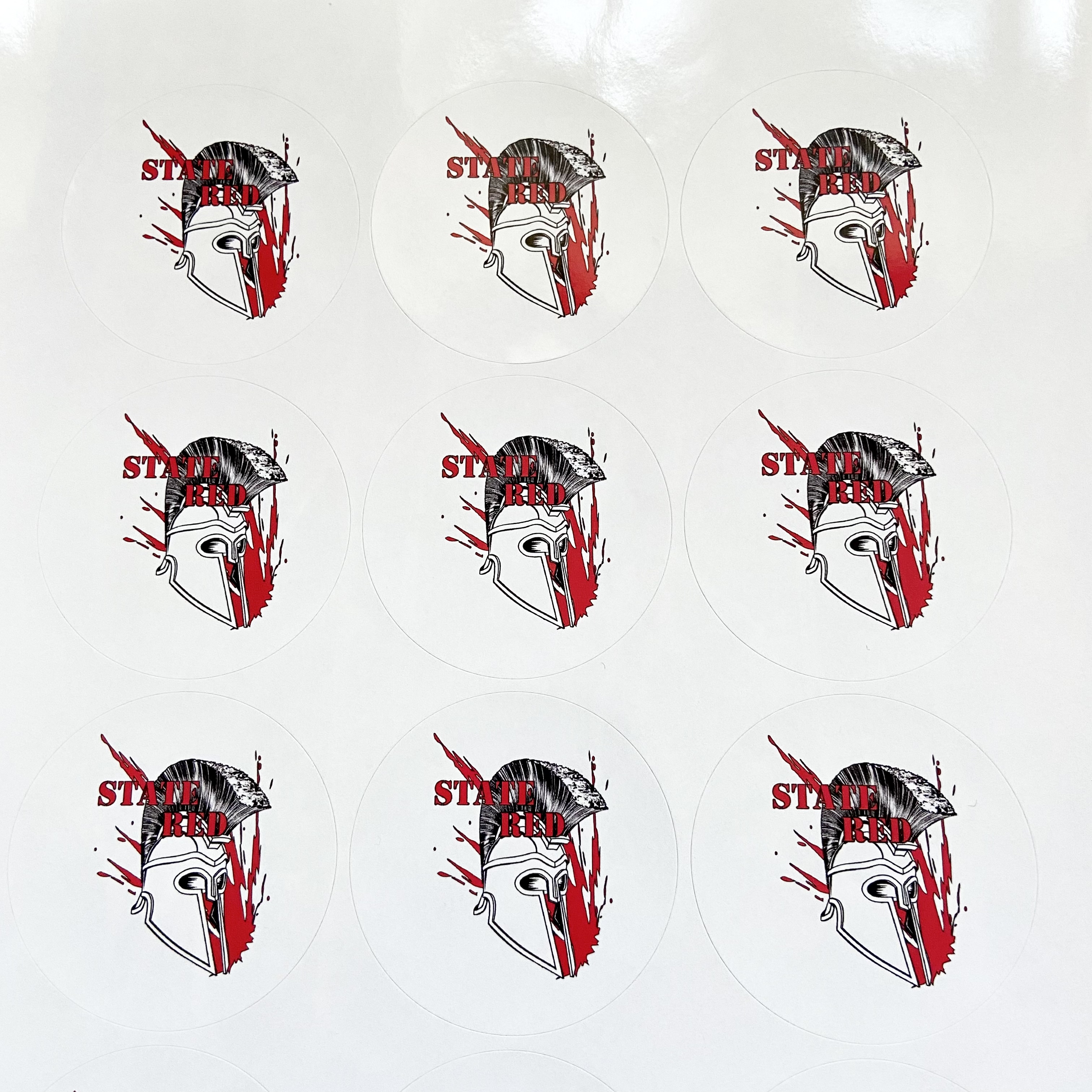 51mm Round Gloss Stickers for logo or label