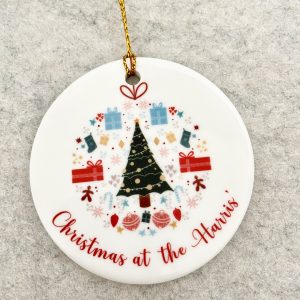 Personalised Ceramic Christmas Tree Decoration