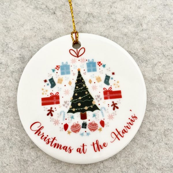 Personalised Ceramic Christmas Tree Decoration