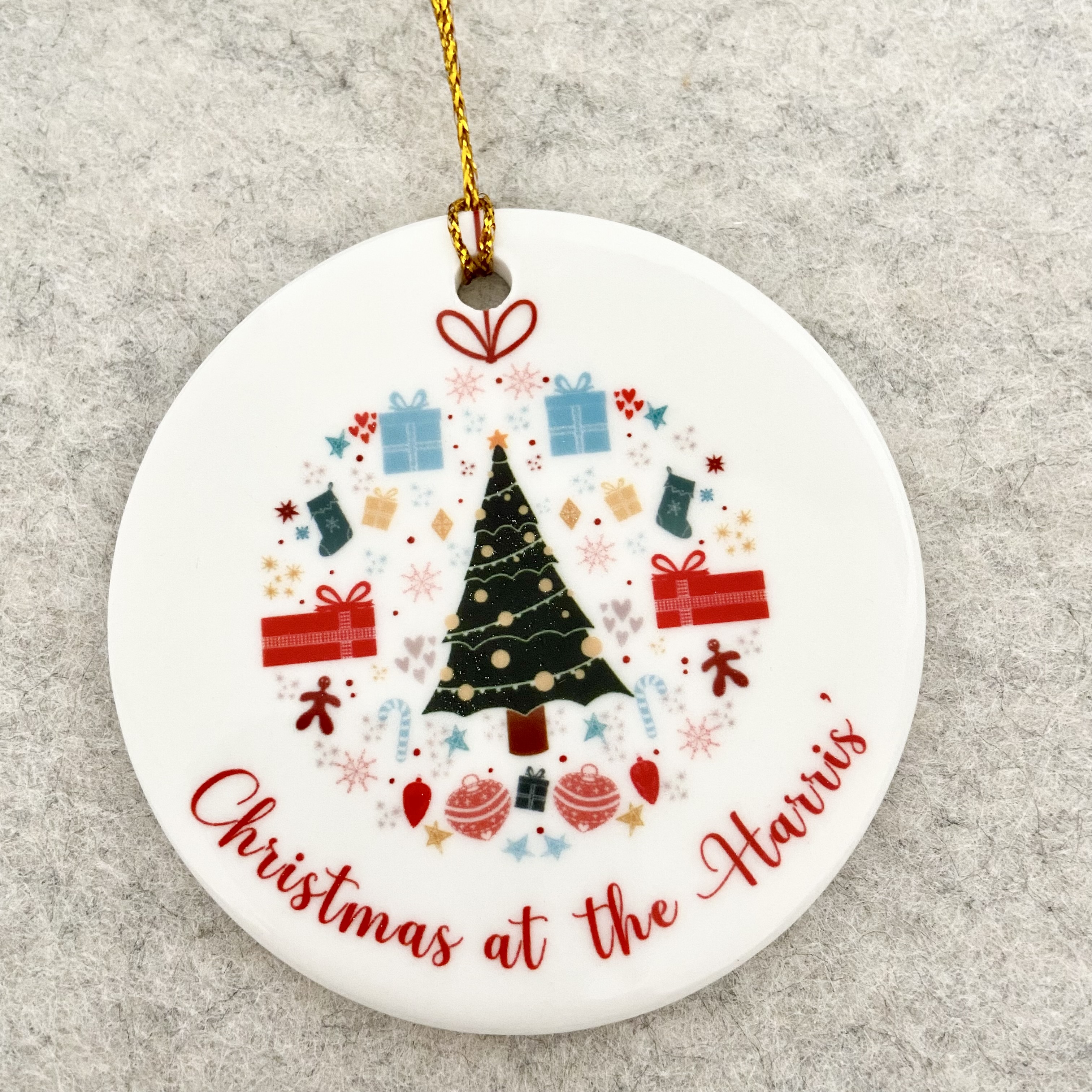 Personalised Ceramic Christmas Tree Decoration