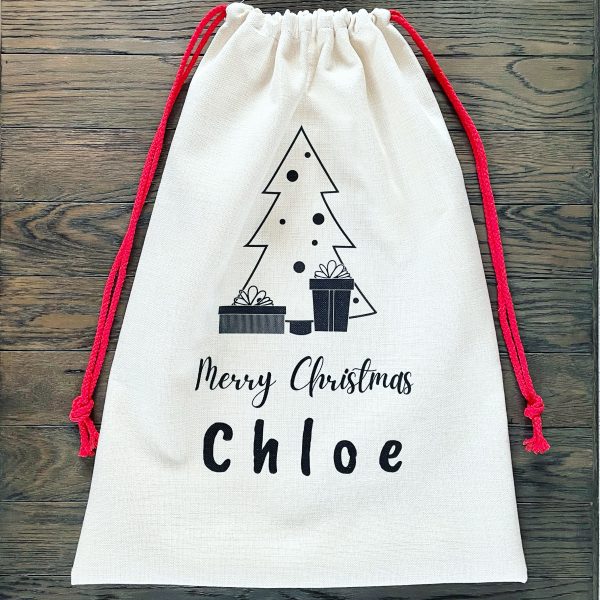 Personalised Dotty Christmas Tree Sack