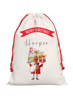 Personalised Santa Gift Christmas Sack