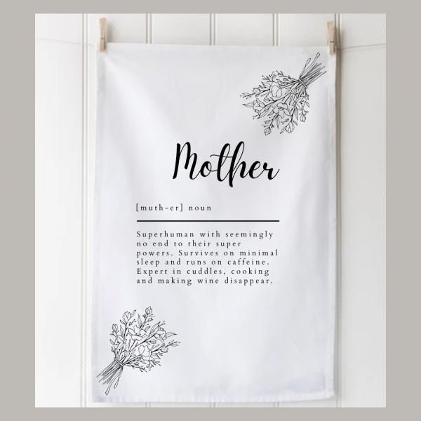 Personalised Mum Noun Tea Towel - Image 2