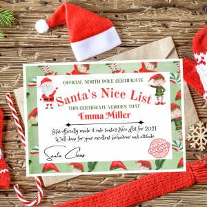 Personalised Santa's Nice List Certificate - Elf Design