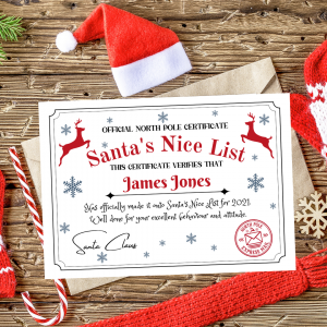 Snowflake Personalised Santa's Nice List Certificate