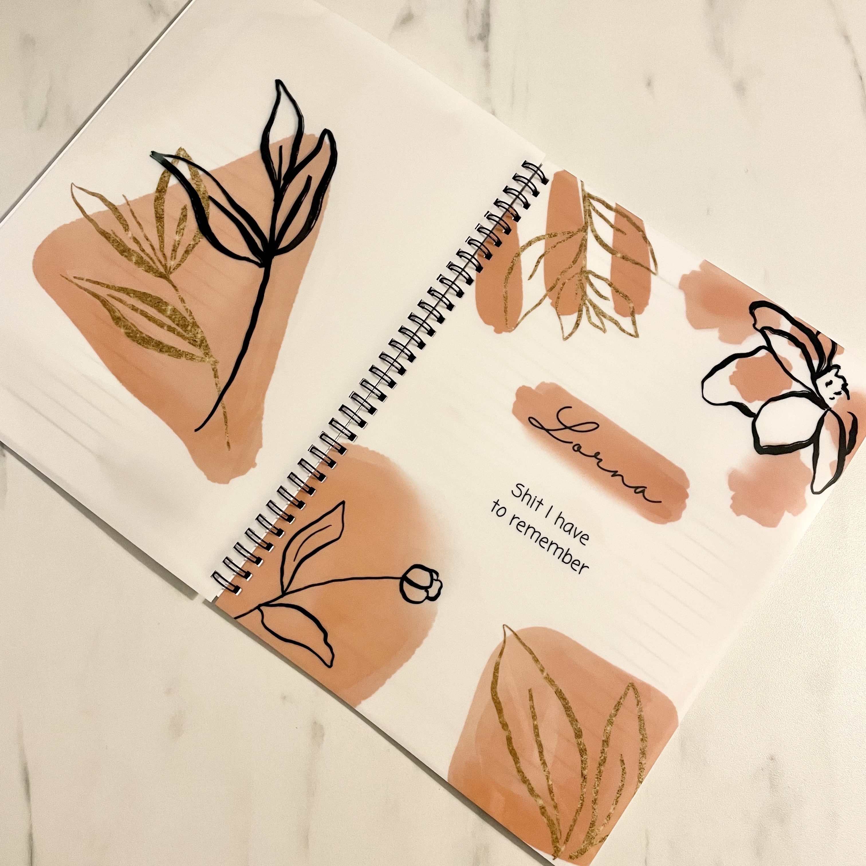 Orange Personalised Notebook - Shit I Have To Remember - Image 2