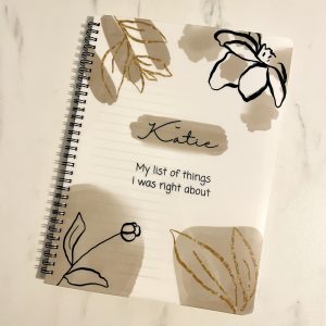 Beige Personalised Notebook - My List of Things I Was Right About