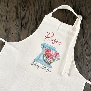 Personalised Linen Apron - Baking Design