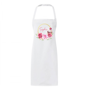 Personalised Linen Apron - Cupcake Design
