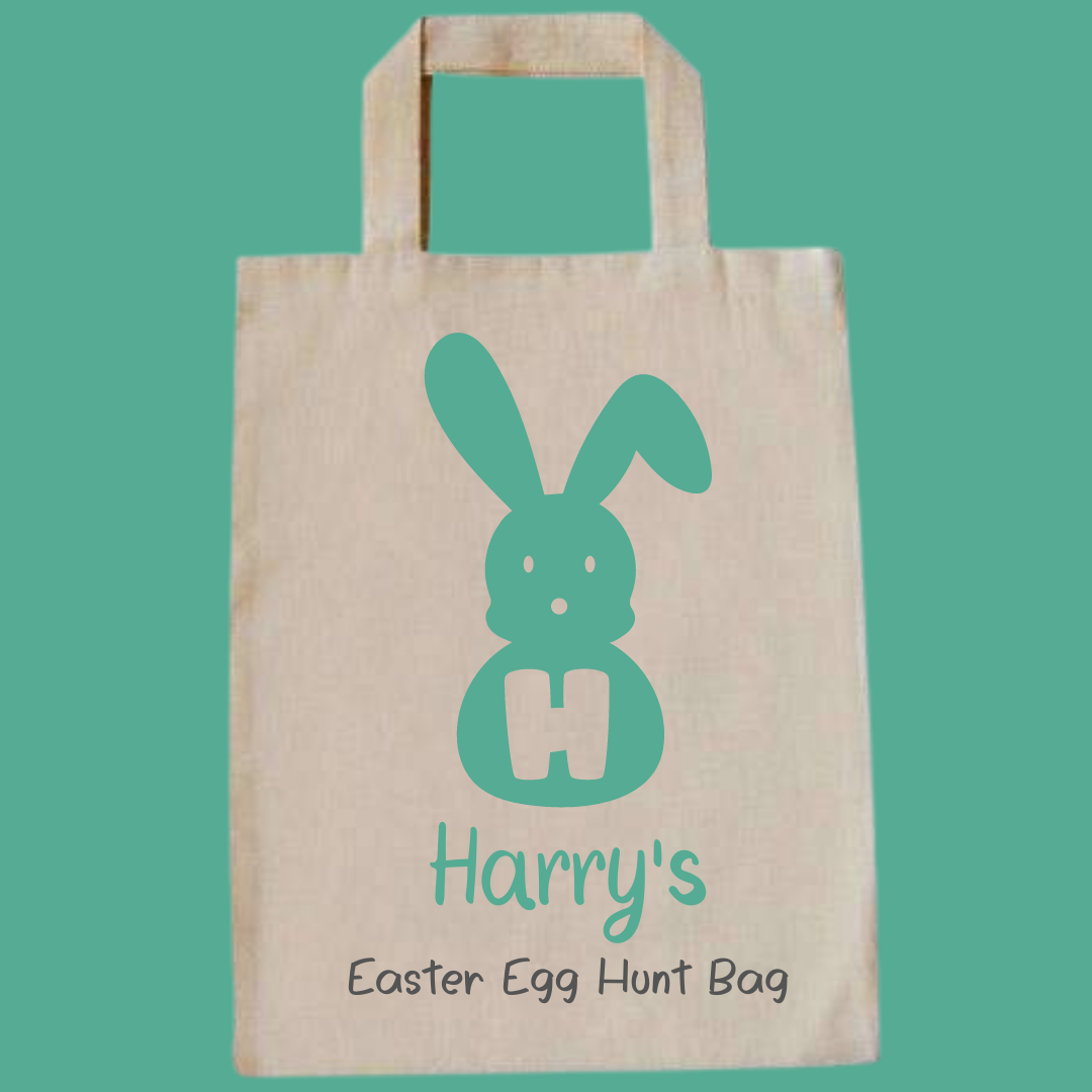 Personalised Bunny Gift or Easter Egg Hunt Bag - Image 3