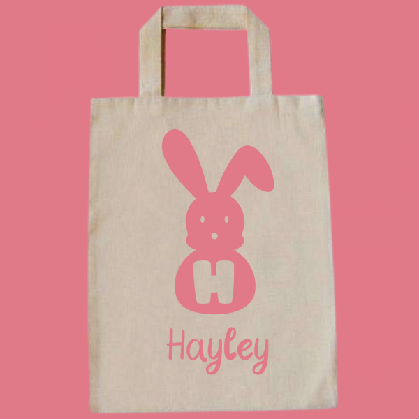 Personalised Bunny Gift or Easter Egg Hunt Bag - Image 2