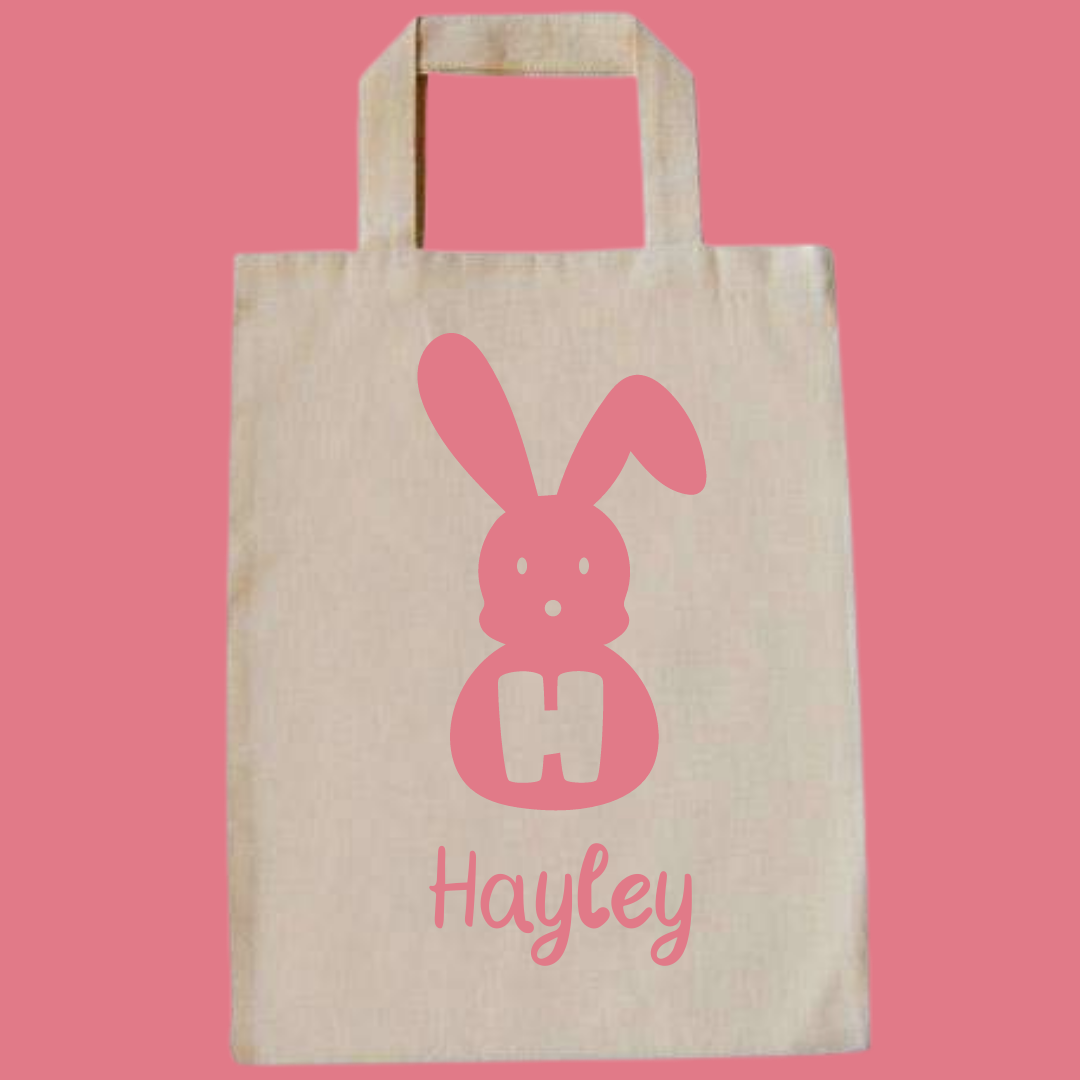 Personalised Bunny Gift or Easter Egg Hunt Bag - Image 2