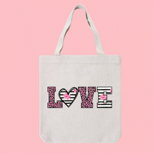 Pink Love Tote Bag