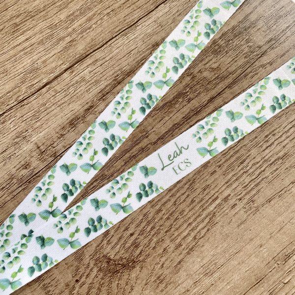 Personalised Eucalyptus Print Lanyard | Teacher Lanyard - Image 2