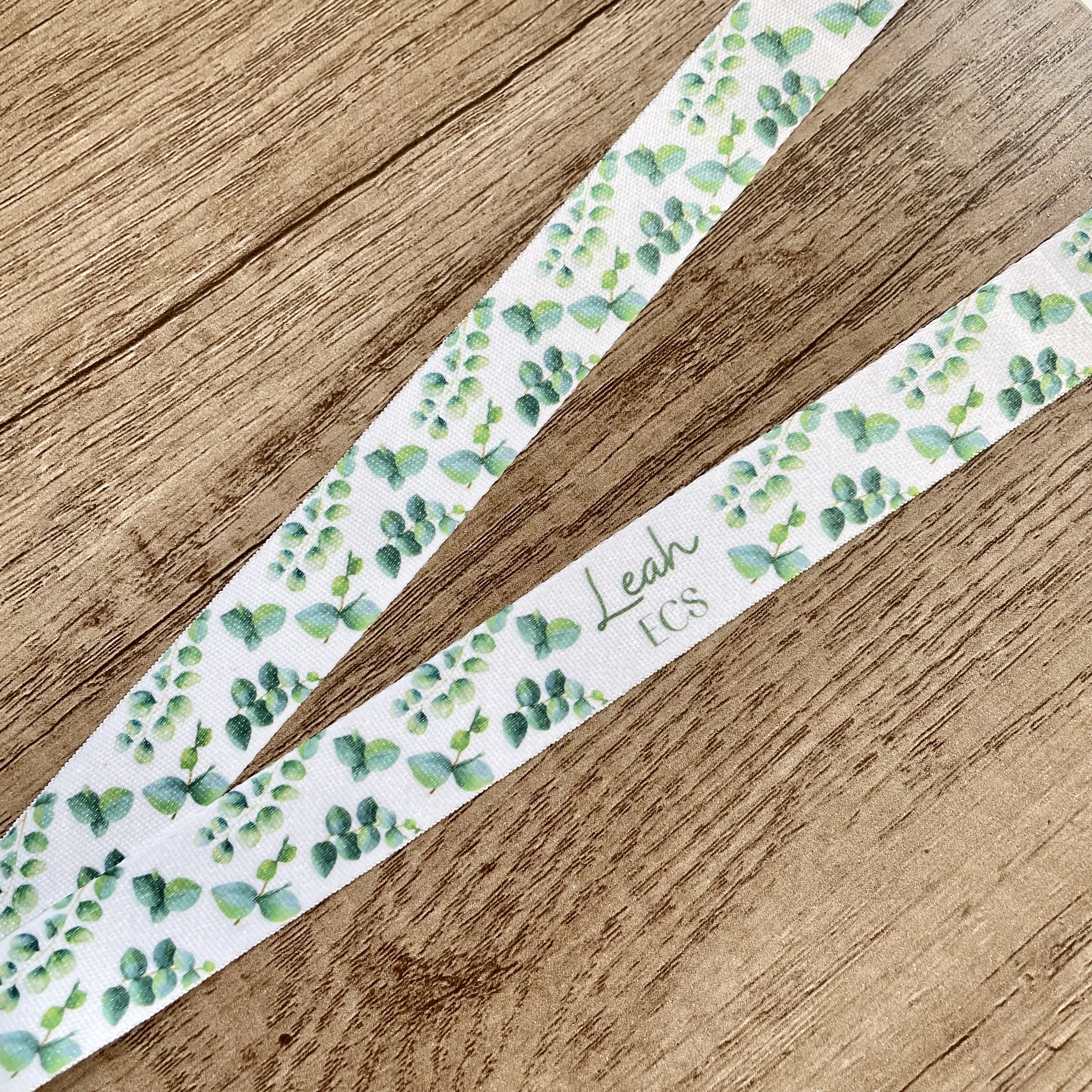Personalised Eucalyptus Print Lanyard | Teacher Lanyard - Image 2