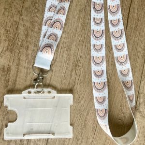 Personalised Teacher Lanyard with Rainbow
