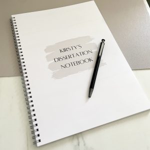 Personalised Dissertation A4 Notebook | Dissertation Journal | Dissertation Planner