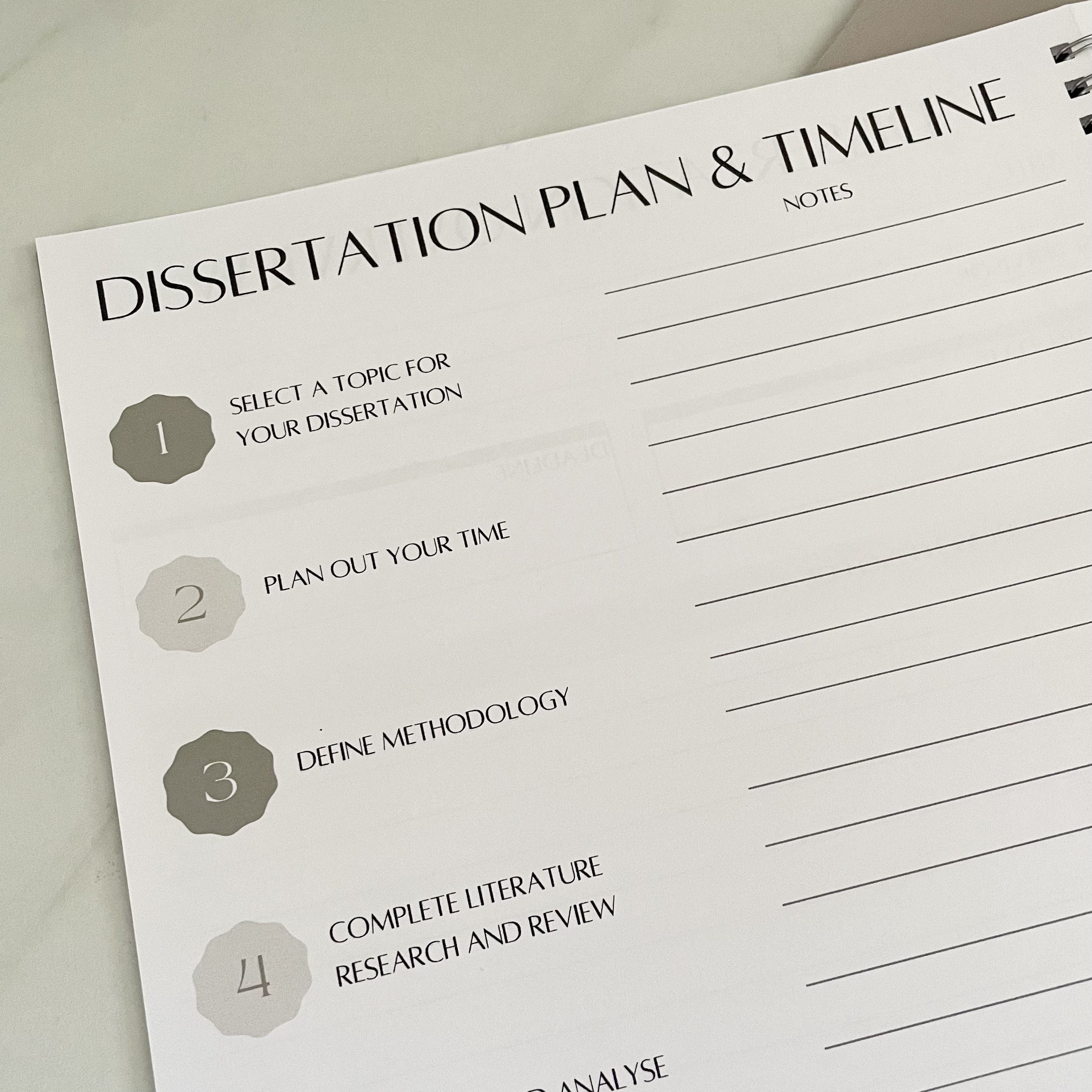 Personalised Dissertation A4 Notebook | Dissertation Journal | Dissertation Planner - Image 5
