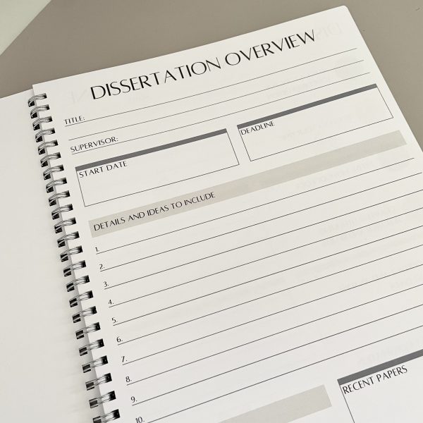 Personalised Dissertation A4 Notebook | Dissertation Journal | Dissertation Planner - Image 6