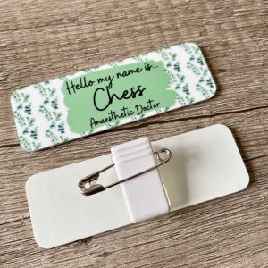 Personalised Hello my name is Eucalyptus Name Badge