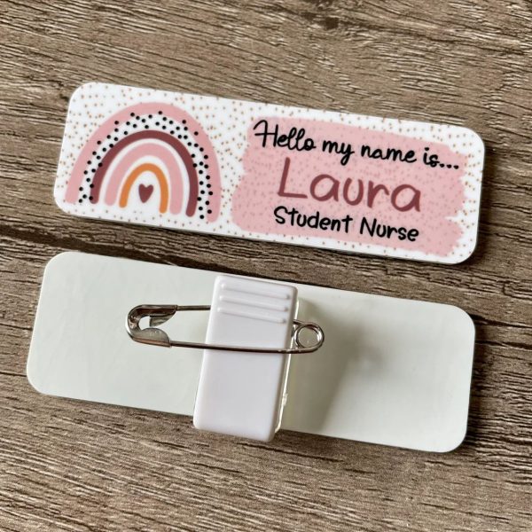 Personalised Hello my name is Rainbow Name Badge - Image 2