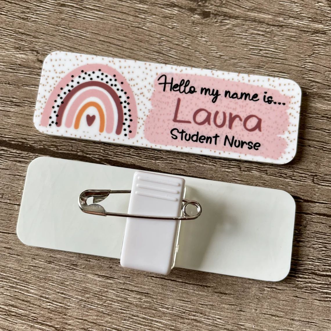 Personalised Hello my name is Rainbow Name Badge - Image 2