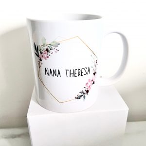 Pretty Personalised Floral Mug