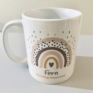 Personalised Rainbow mug | nurse | doctor | student | midwife | nursery staff mug| pre school coffee cup | tea cup