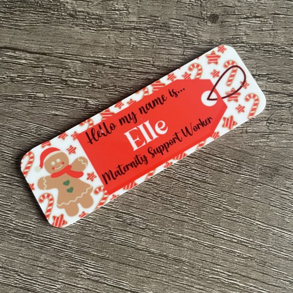Personalised Hello my name is Gingerbread Man Name Badge